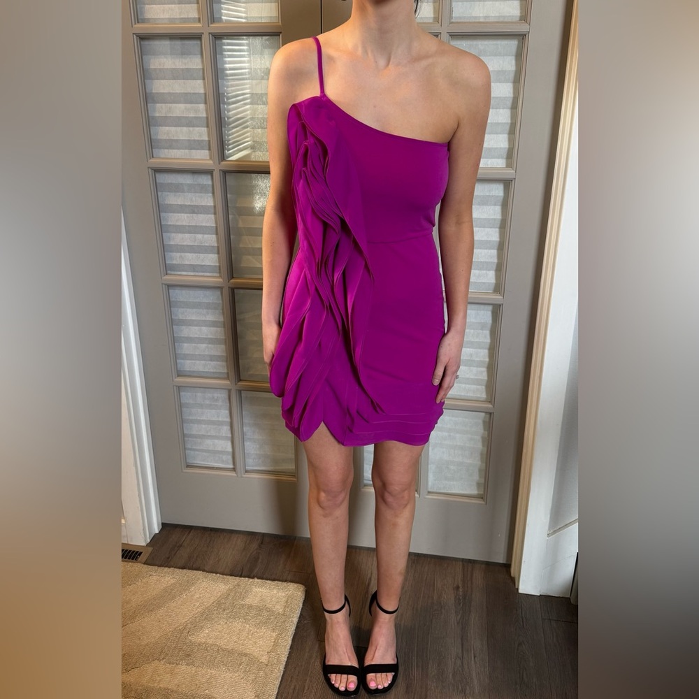 Pink/ Purple One Shoulder Gianni Bini Cocktail Dress